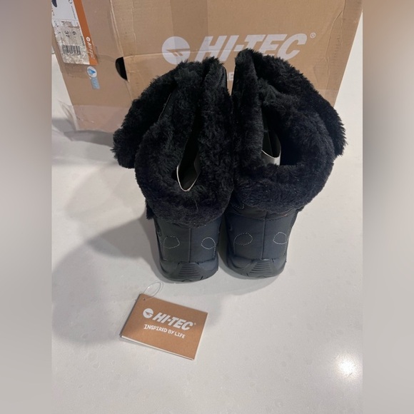 Hi-Tec HS13G Women's Sz 6 Black/Charcoal Abisko 200 WP WOS Faux Fur Lined Boots - Picture 5 of 7